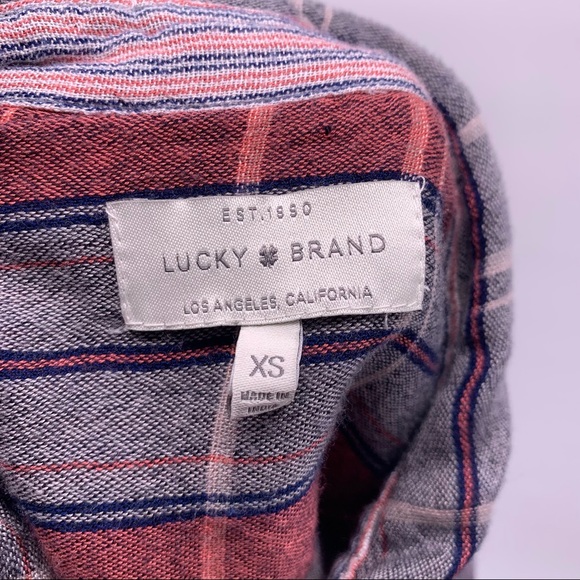 Lucky Brand Thick Flannel Button Down Shirt Sz XS - Picture 4 of 8
